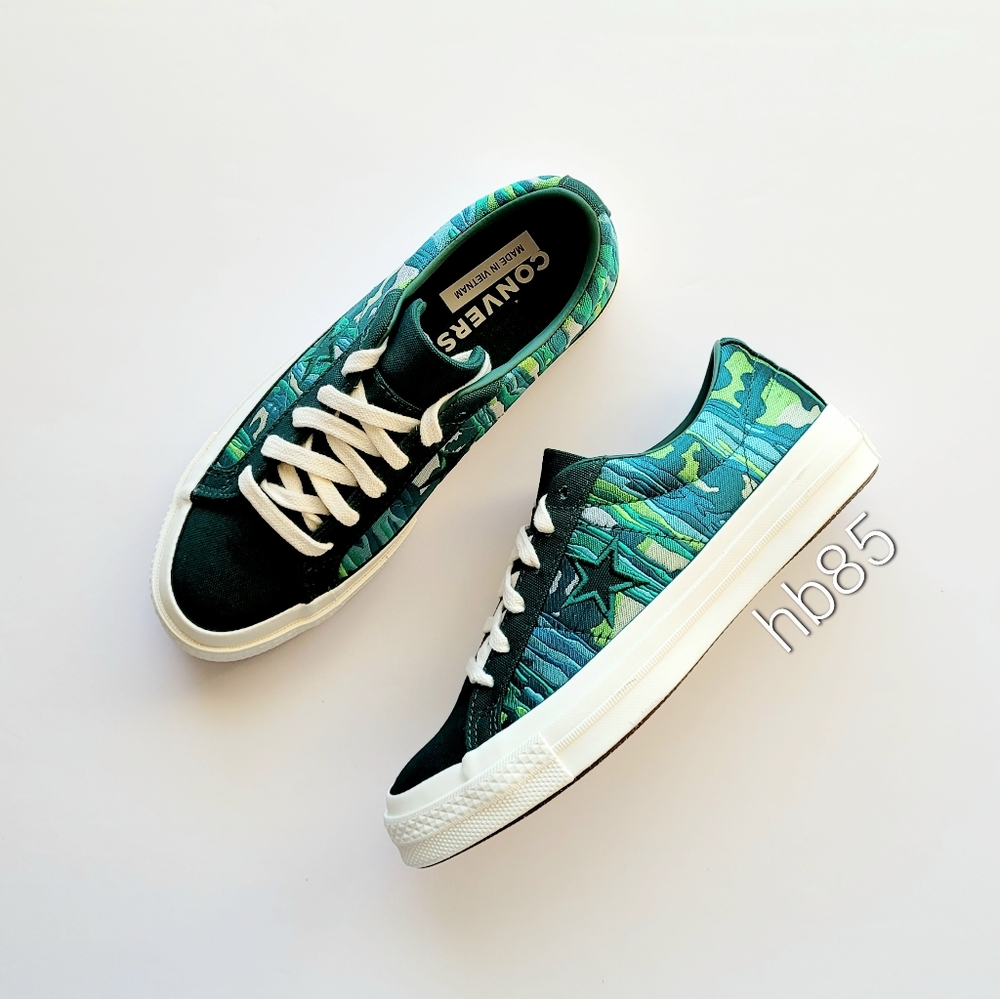 Converse One Star OX Midnight Clover Green Egret Women's 6